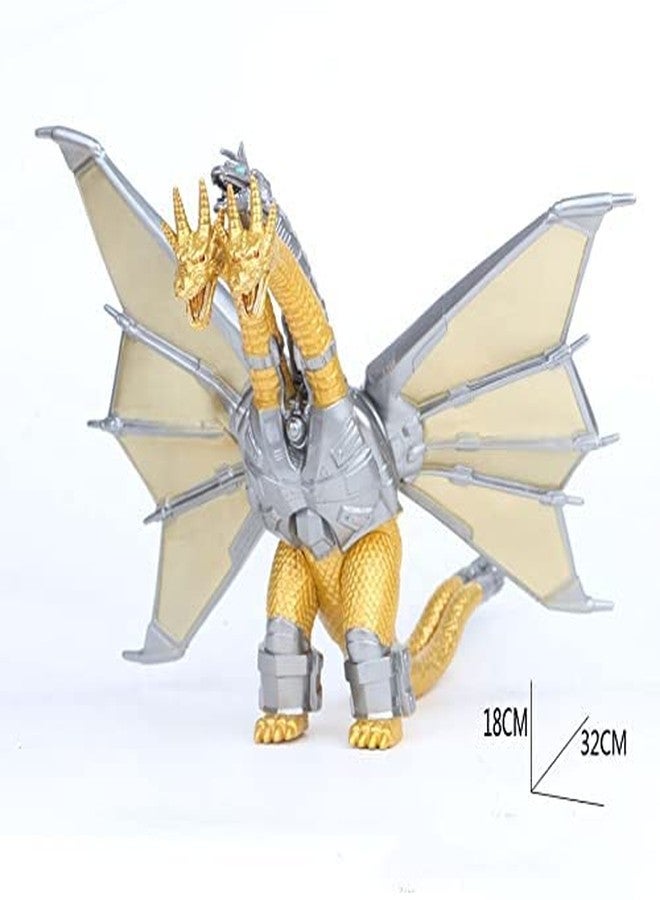 De-Lite Action Figures PVC Anime Movable Movie Collectible Model Statue Toys-Special Edition 2021 (King Ghidorah Mechanical 3-Headed Goldzilla-King of Monsters-2021,Size 6 in) - Image 2